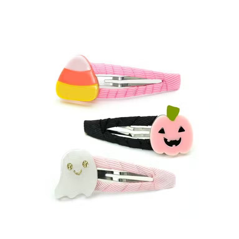 Ghost Pumpkin Candy Corn Snap Hair Clips