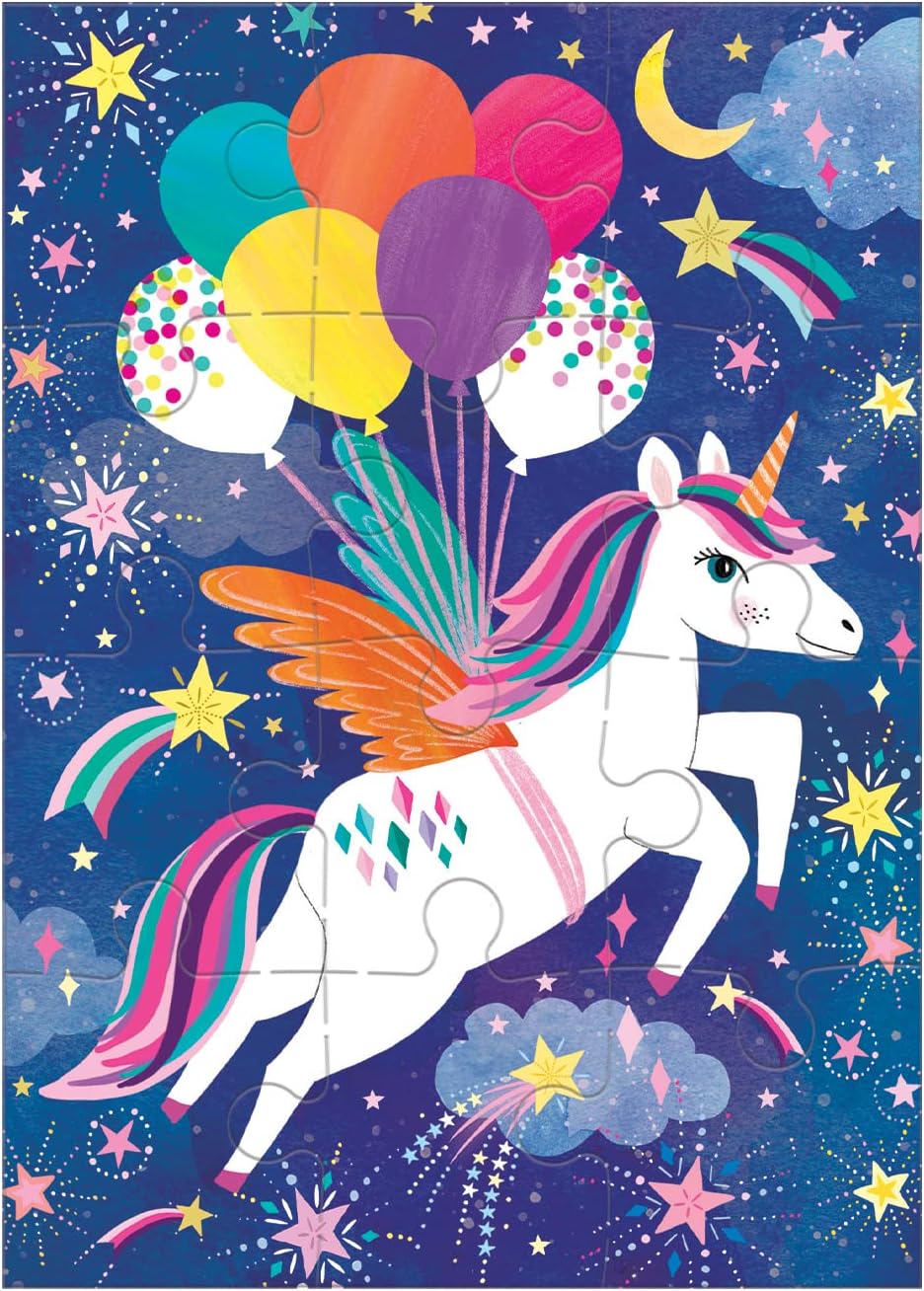 Puzzle Card Unicorn Party