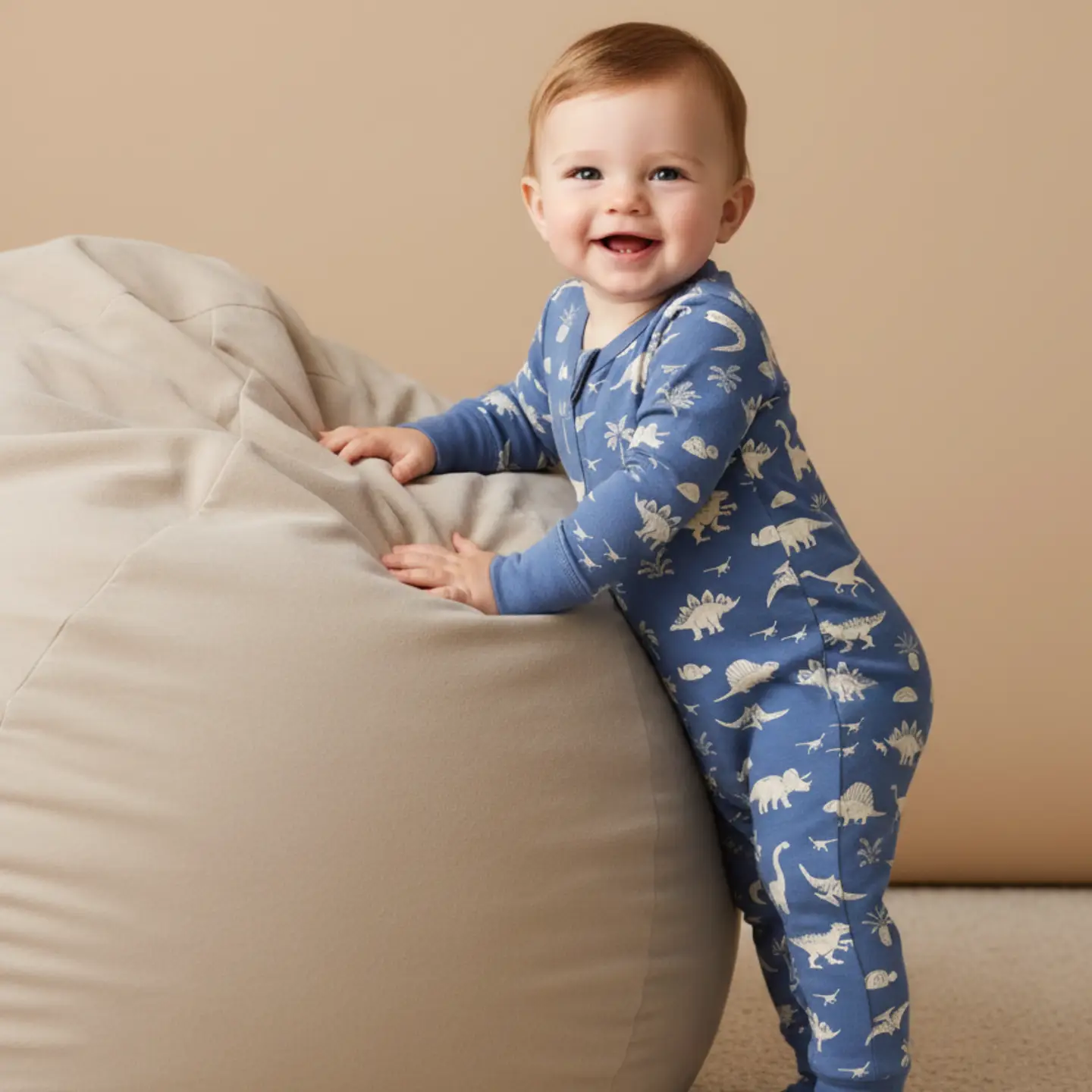 Baby Organic Dino Zip Romper