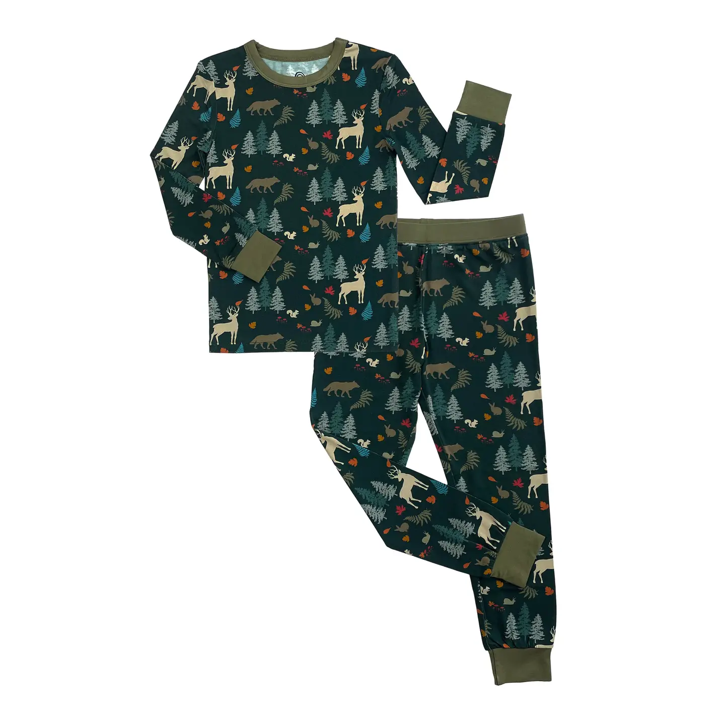 Kids Bamboo Pajamas Midnight Forest