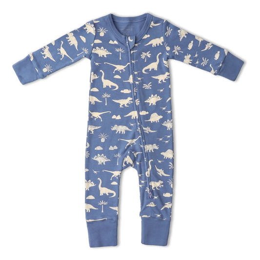 Baby Organic Dino Zip Romper