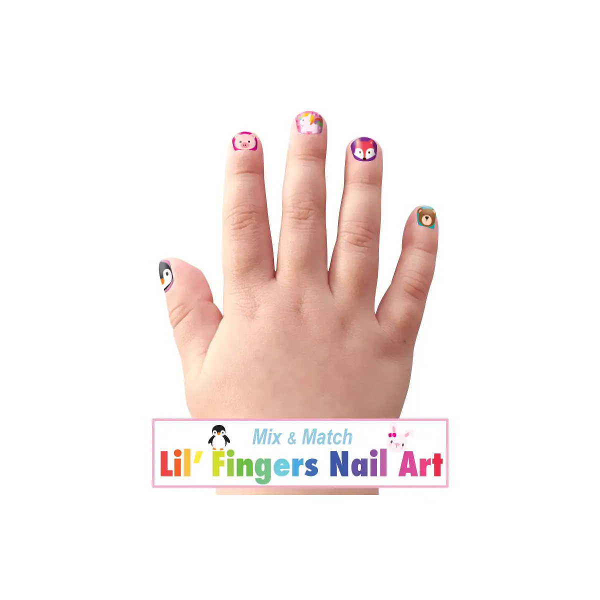 Lil Fingers Nail Art Animal Friends