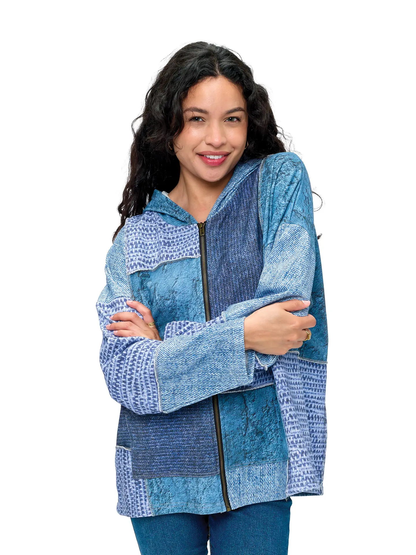 Zip Up Patchwork Jacket