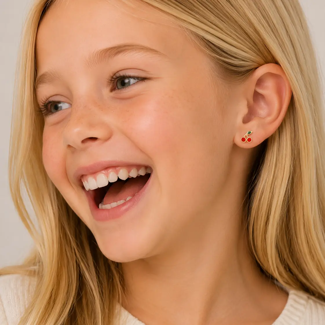 Cherry Flat Back Earrings