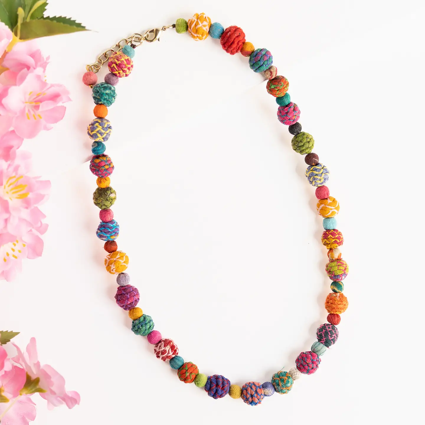 Threaded Classic Kantha Strand Necklace