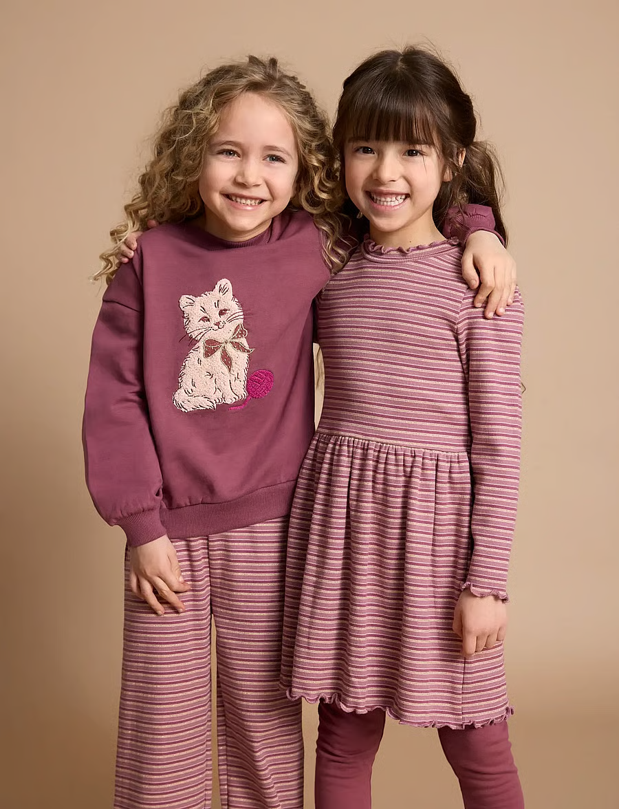 Girls Kitty Cat Sweatshirt