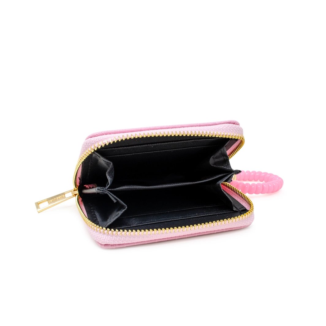 Sequin Heart Spiral Strap Wallet