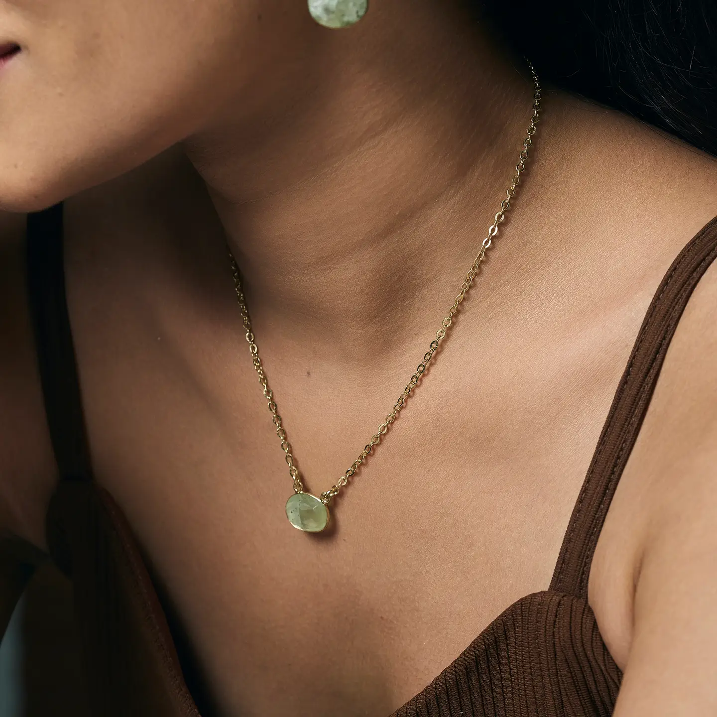 Natural Prehnite Necklace