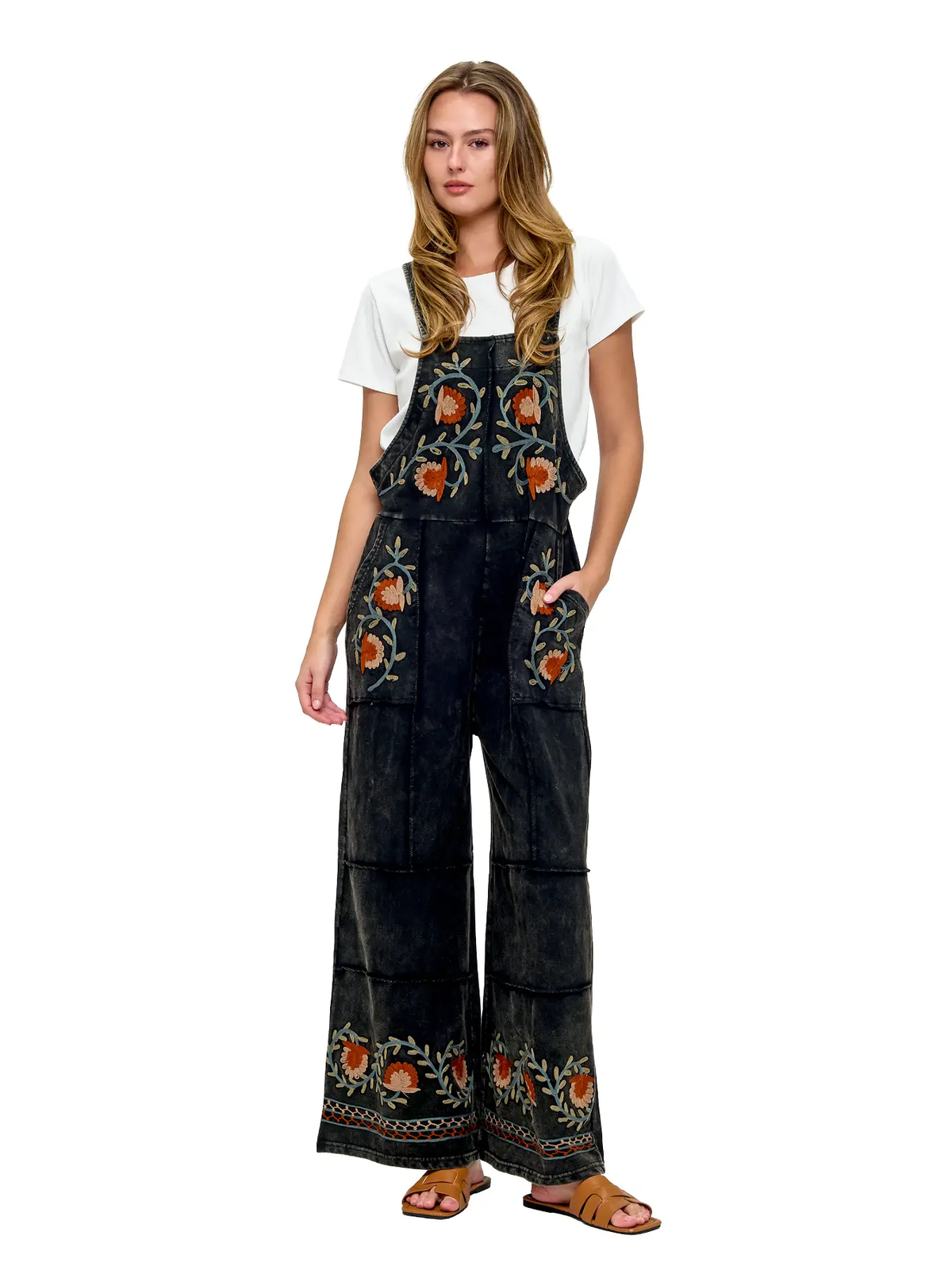 Chainstitch Embroidery Overalls