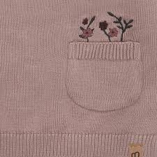 Baby Knit Flowers in Pocket Sweater
