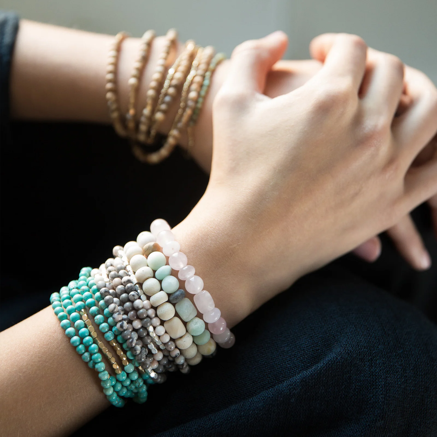 Stone Bracelet Rose Quartz for the Heart