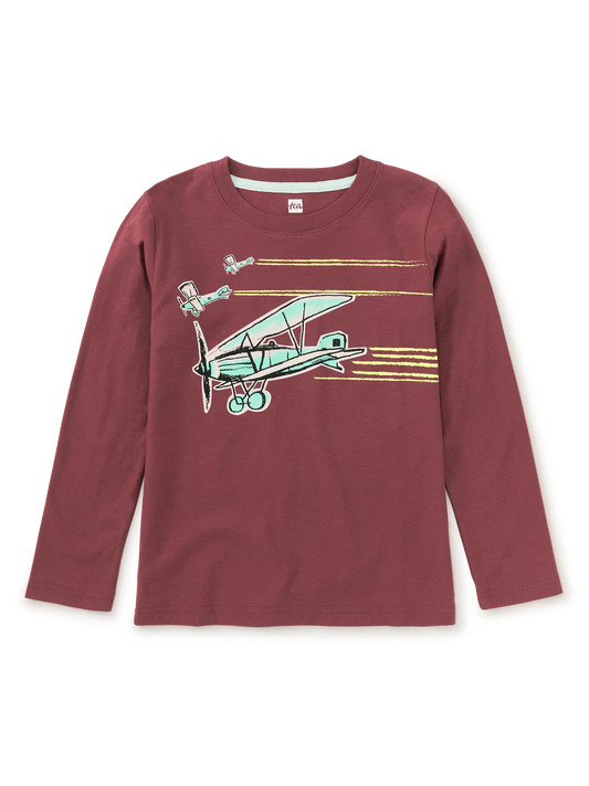 Airplane Trio Long Sleeve Graphic Tee