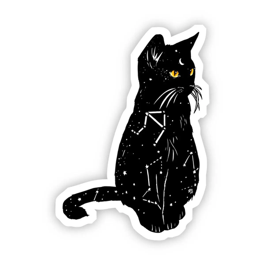 Black Cat w/ Yellow Eyes Sticker