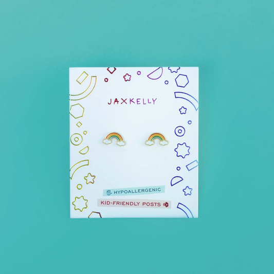 Rainbow Flat Back Earrings