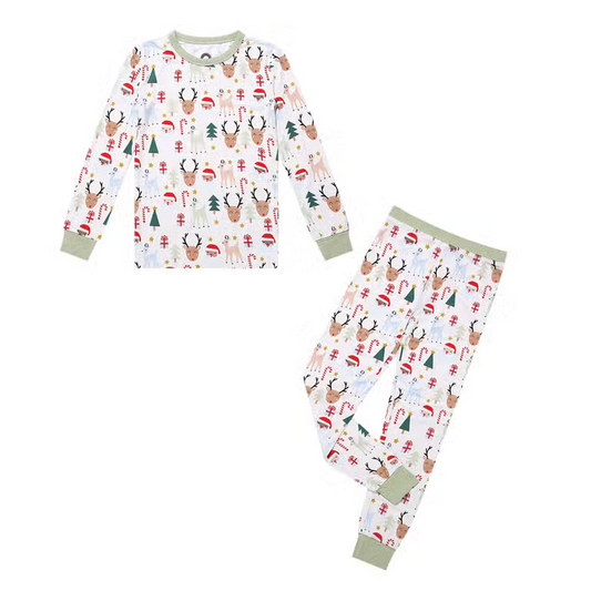 Santa & Friends Bamboo Kids Pajamas