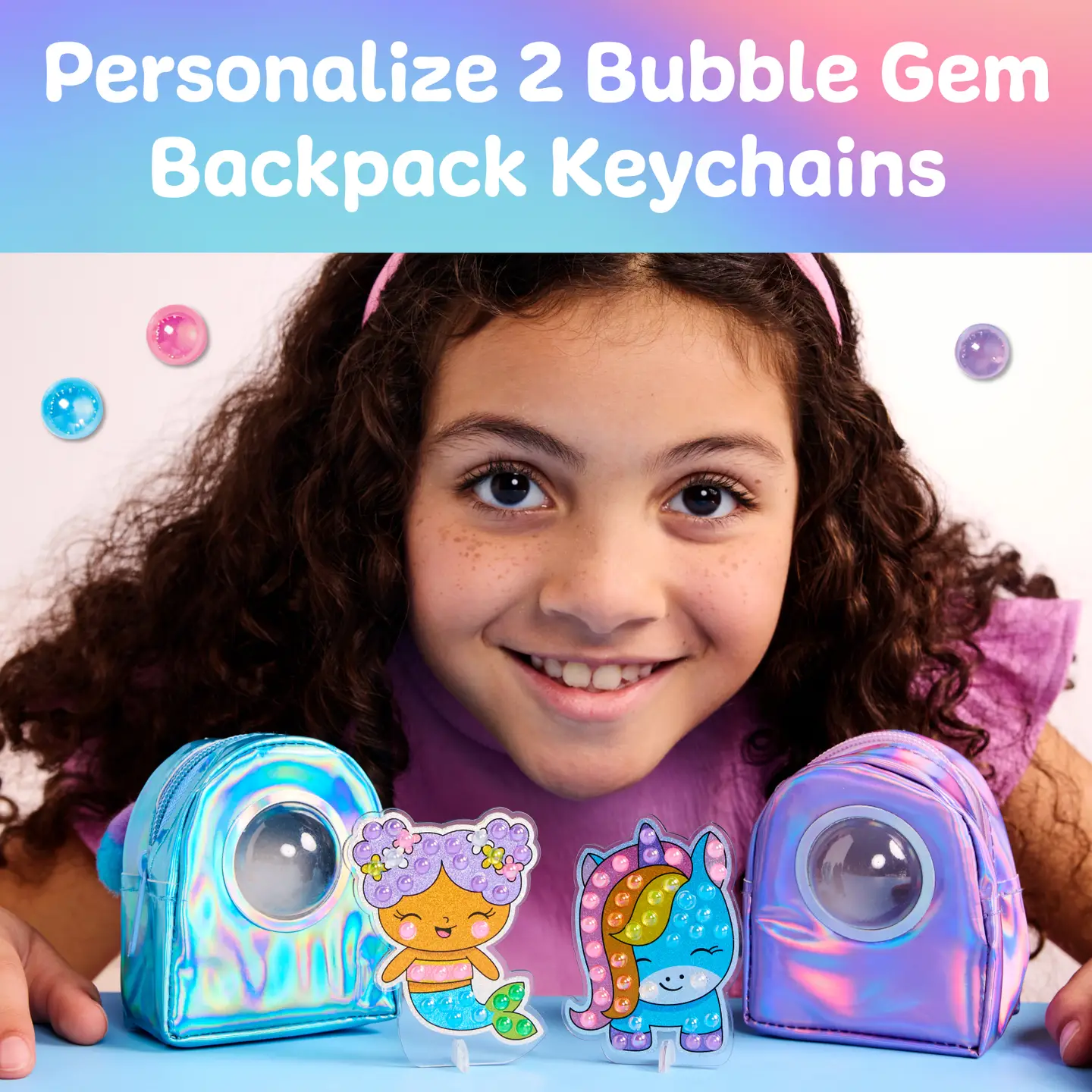 Bubble Gems Backpack Keychains Diamond Painting Kit
