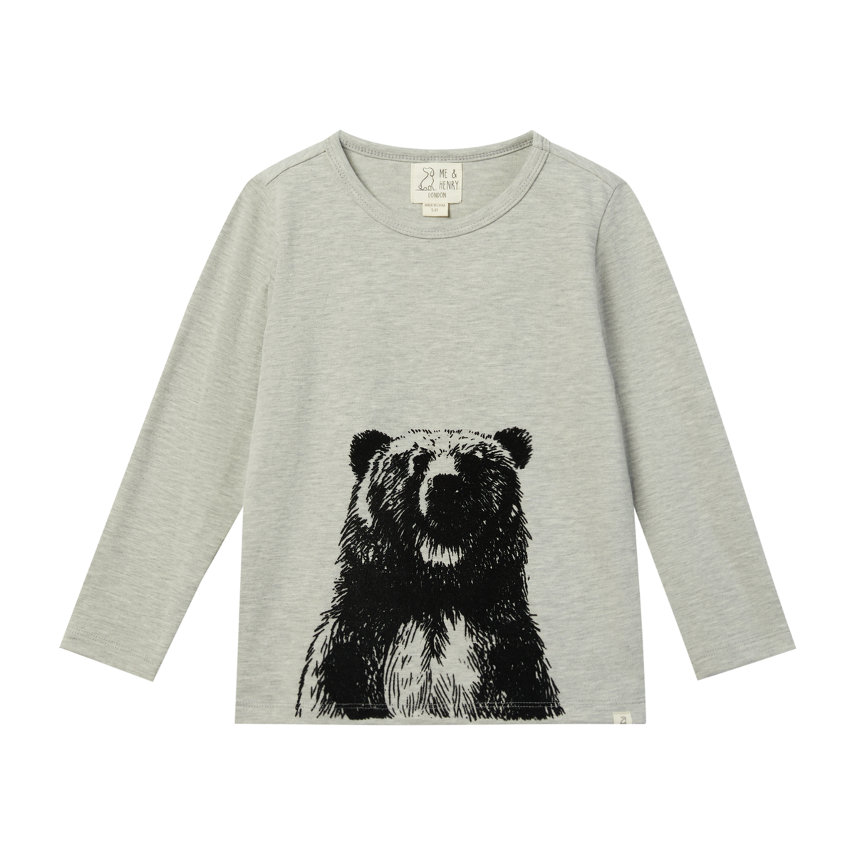 Boys Standing Bear Long Sleeve Tee