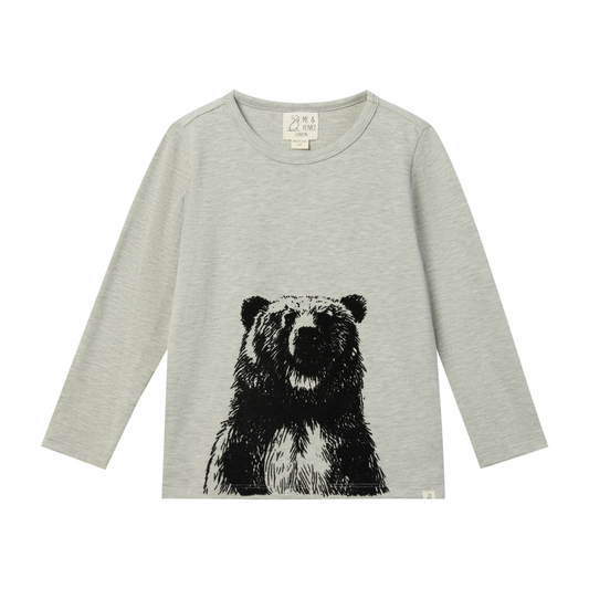 Boys Standing Bear Long Sleeve Tee