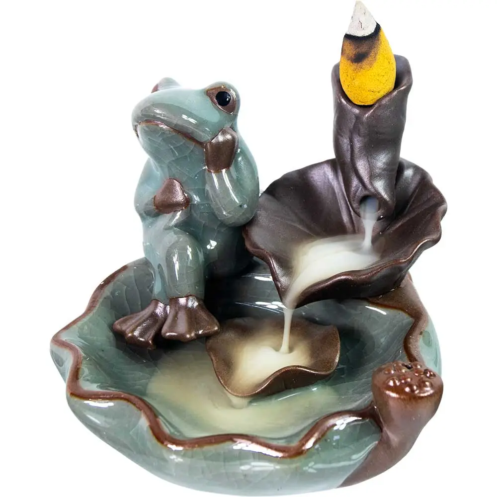 Frog Ceramic Backflow Incense Burner
