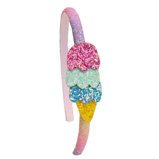 Girls Glitter Ice Cream Headband