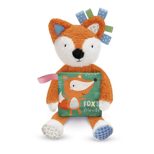 Sensory Snuggables Medium Plush Fox with Cloth Book