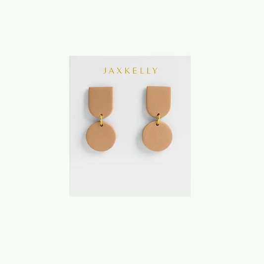 Circle Dome Clay Earrings
