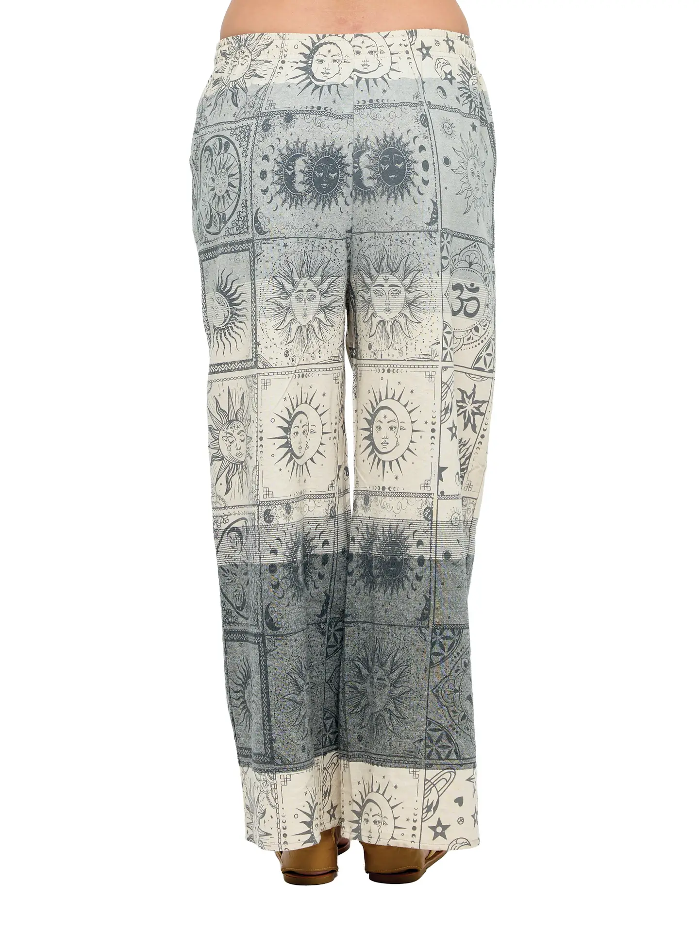 Celestial Sun & Moon Print Pants