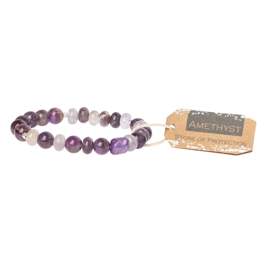 Stone Bracelet Amethyst for Protection