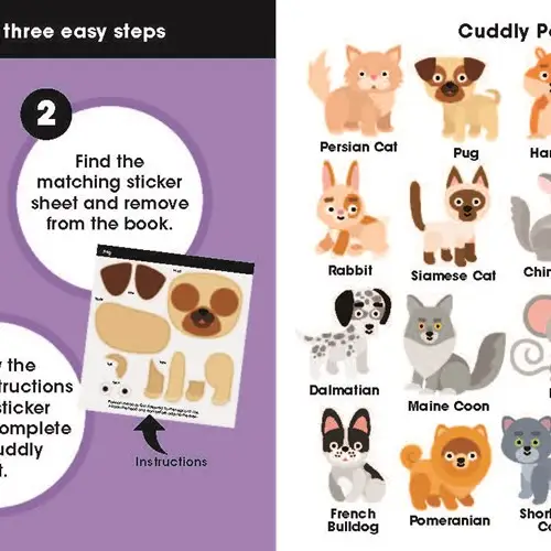 First Sticker Book Cuddly Pets