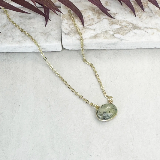 Natural Prehnite Necklace