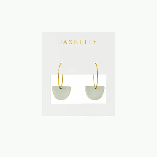 Half Moon Clay Hoop Earrings