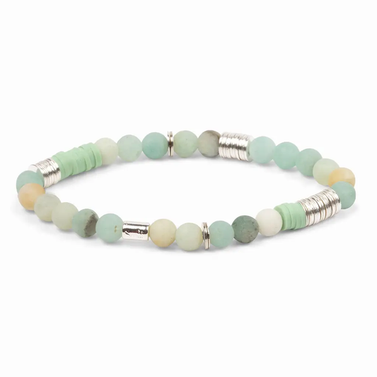 Amazonite Intermix Stone Stacking Bracelet