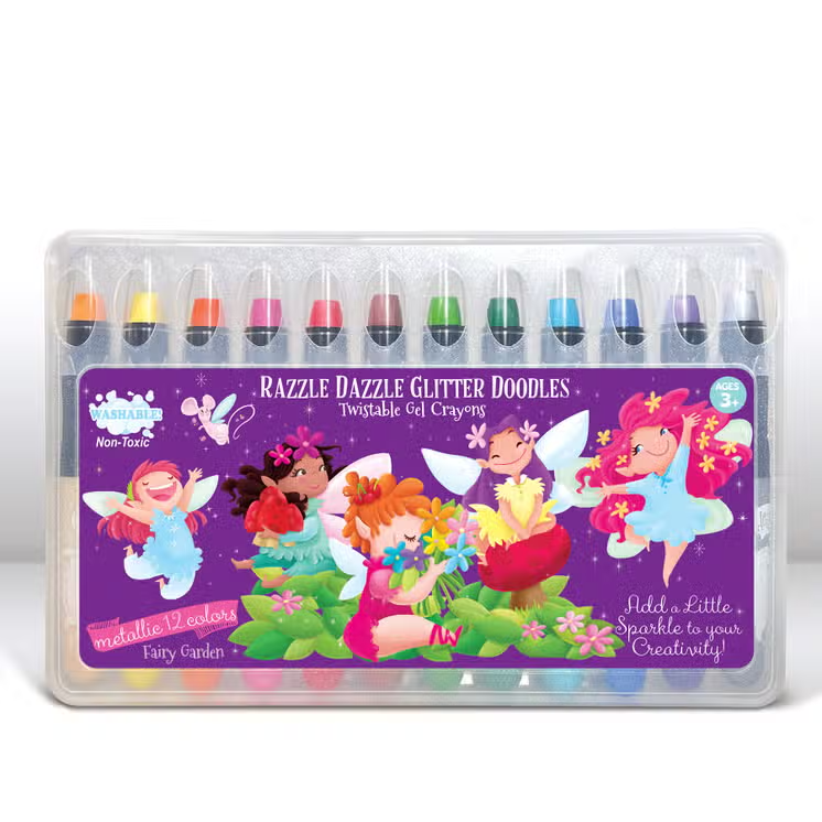 Glitter Gel Crayons Fairy Garden