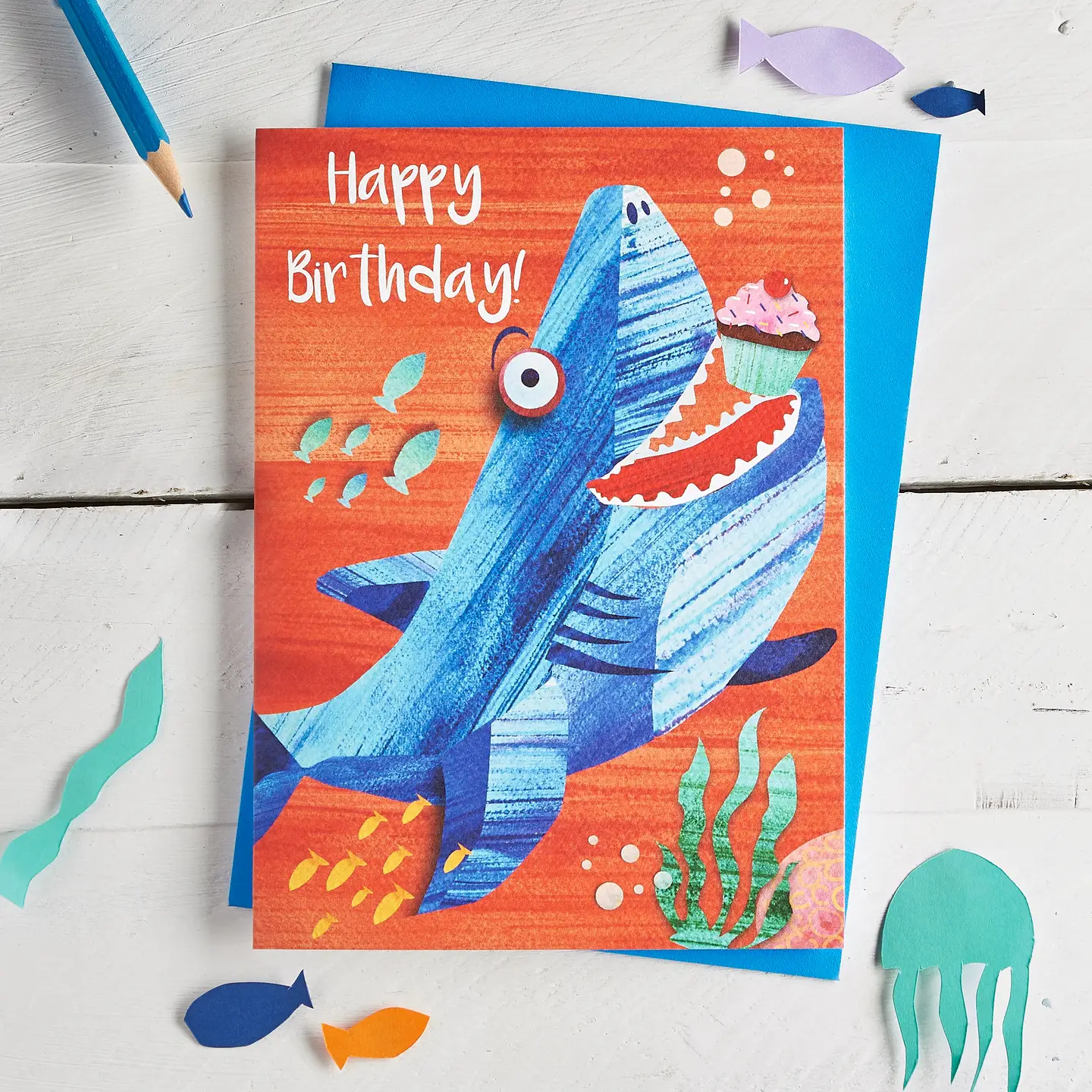 Shark Happy Birthday Card