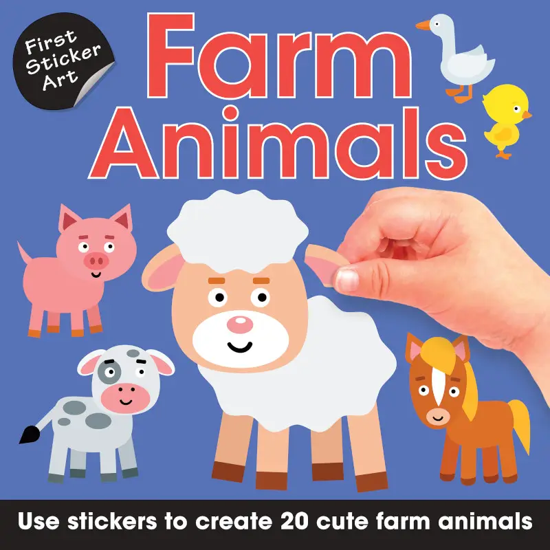 Farm Animals Color by Sticker Book