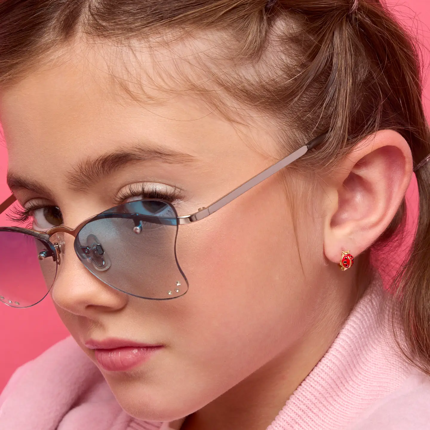 Ladybug Earlets 18K Gold Plated Earrings