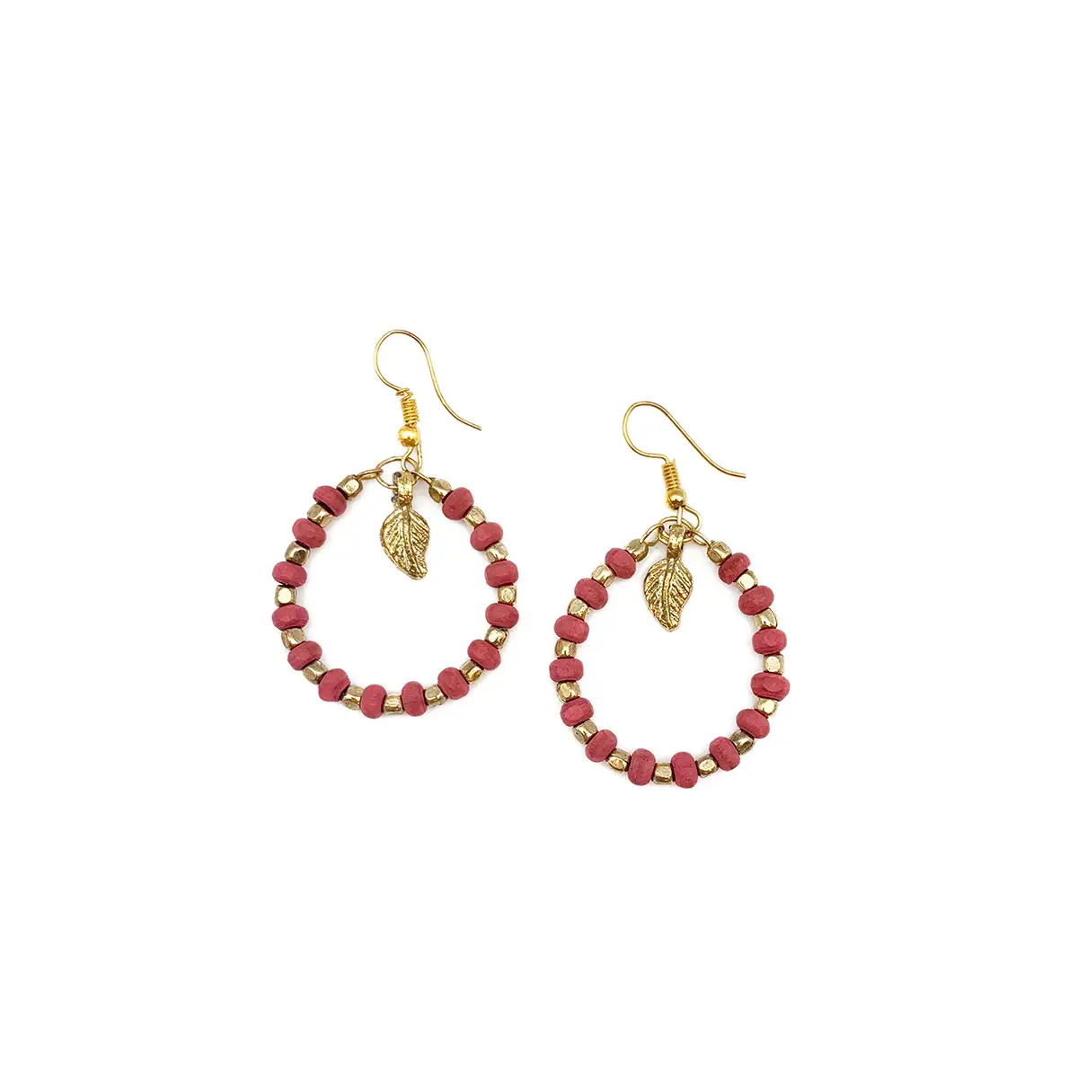 Sachi Leaf Drop Mulberry Earrings