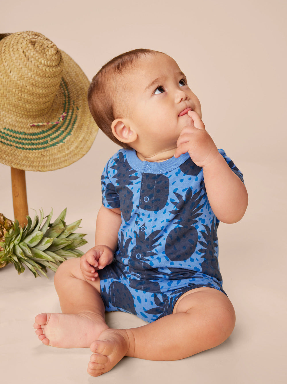 Baby Button-Up Pineapple Romper