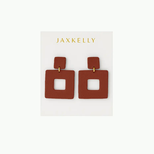 Square Clay Earrings