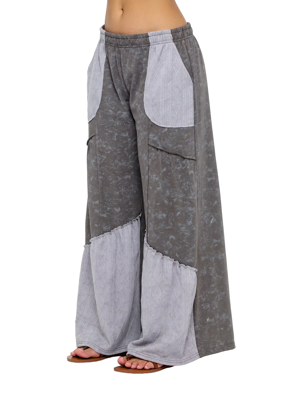 Vintage Washed Patchwork Pants