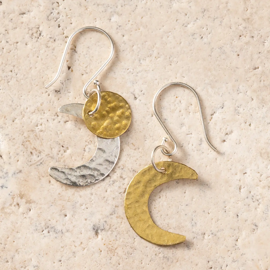 Nova Moons Mixed Metal Earrings