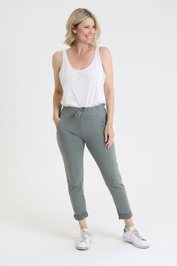 French Terry Joggers w/ Zipper Pocket