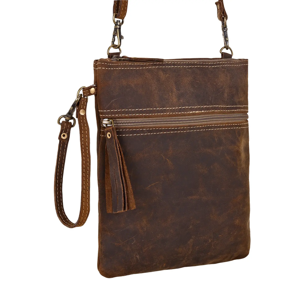 Bursage Crossbody Bag - Brown