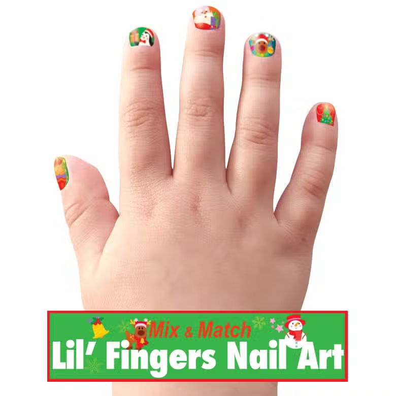 Lil' Fingers Nail Art Holly Jolly