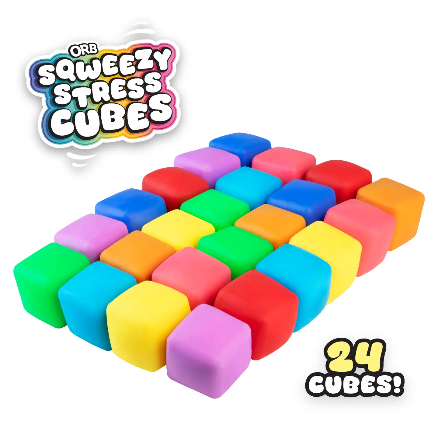 Squeezy Stress Cube Set of 24