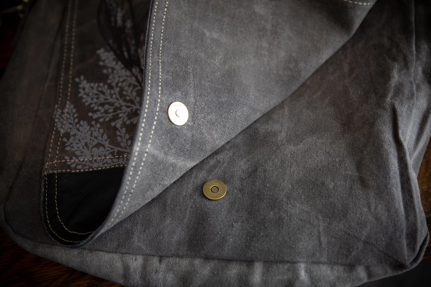Circle of Koi Canvas Saddle Bag