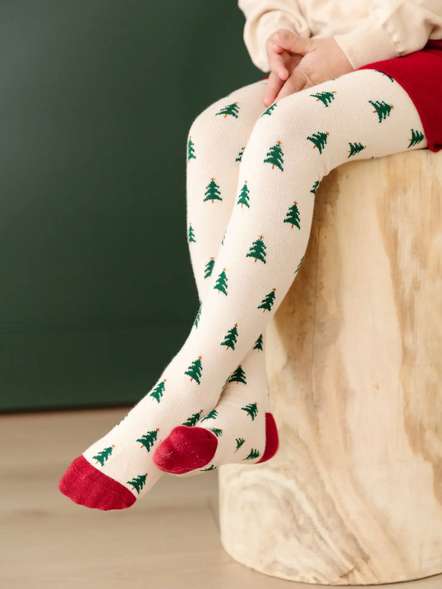 Girls Knit Tights - Noble Trees