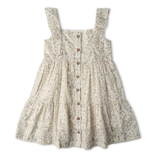 Girls Bluebell Organic Button Dress