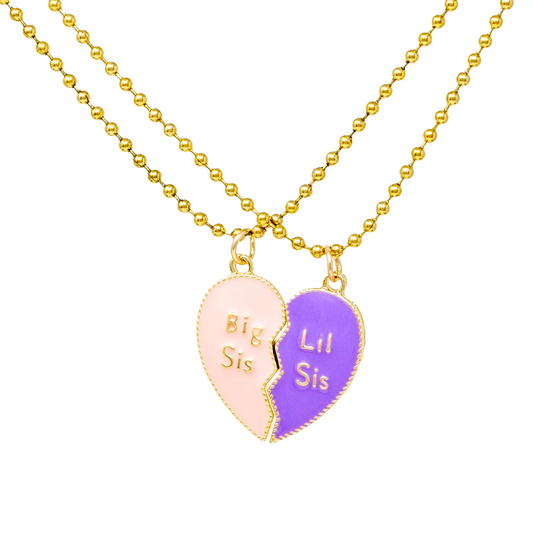 Girls Big Sis Lil Sis Magnetic Necklace Set