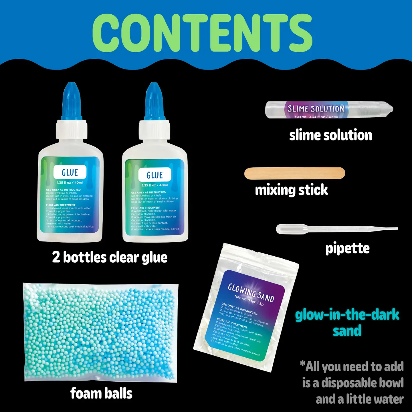 DIY Glowing Squishy Slime Mini Kit